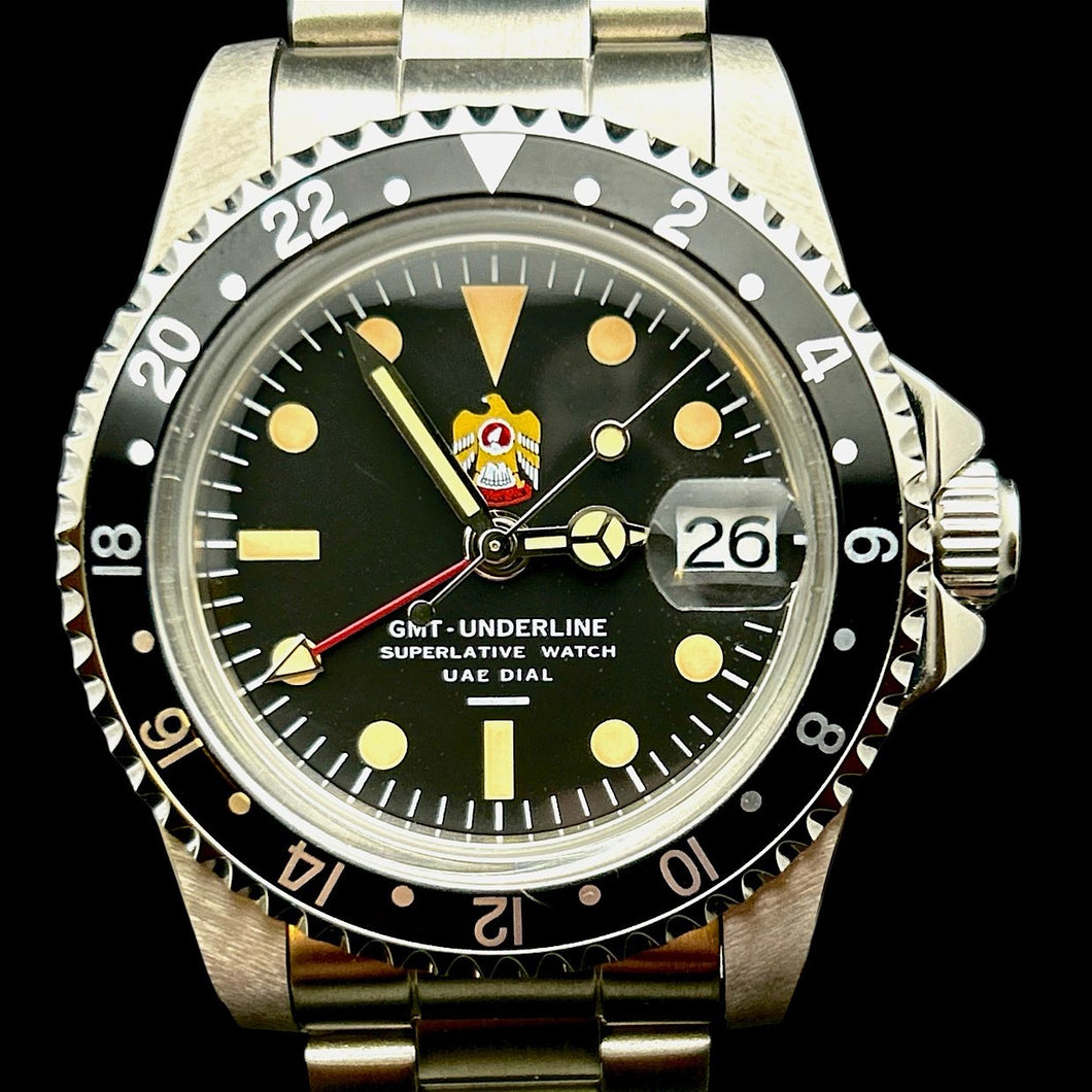 UNDERLINE GMT UAE BLACK BEZEL