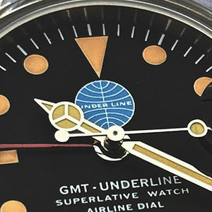 UNDERLINE GMT AIRLINE VTG BEZEL