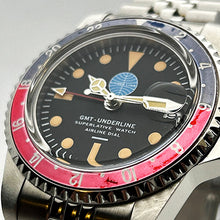 Cargar imagen en el visor de la galería, UNDERLINE GMT AIRLINE VTG BEZEL
