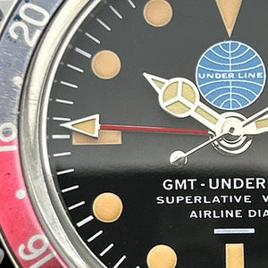 UNDERLINE GMT AIRLINE VTG BEZEL