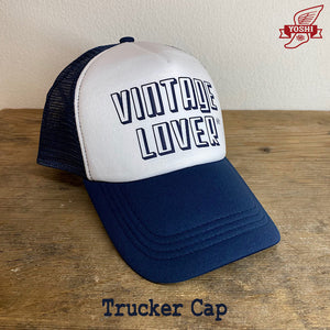 NAVY VINTAGE LOVER YHS trucker cap